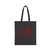 Grisly Cabin Tote Bag Red Drip Horror