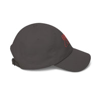 Grisly Cabin Red Drip Horror Dad Cap