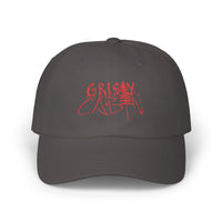 Grisly Cabin Red Drip Horror Dad Cap