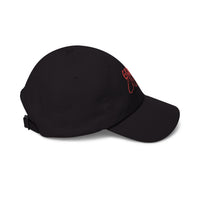 Grisly Cabin Red Drip Horror Dad Cap