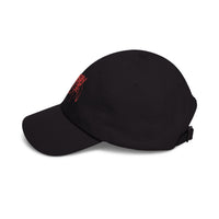 Grisly Cabin Red Drip Horror Dad Cap