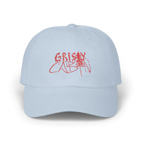 Grisly Cabin Red Drip Horror Dad Cap