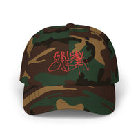 Grisly Cabin Red Drip Horror Dad Cap