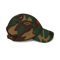 Grisly Cabin Red Drip Horror Dad Cap