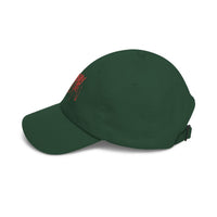 Grisly Cabin Red Drip Horror Dad Cap