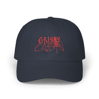Grisly Cabin Red Drip Horror Dad Cap