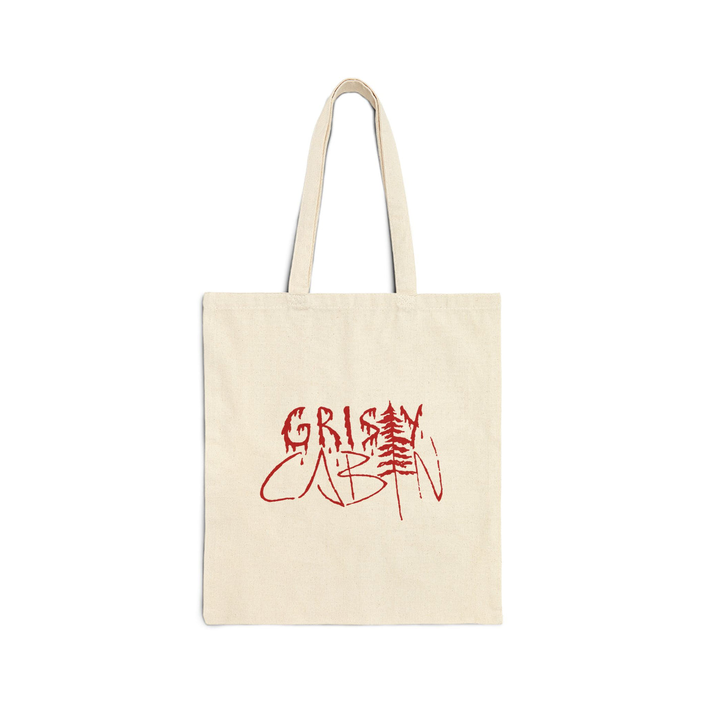 Grisly Cabin Tote Bag Red Drip Horror