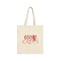 Grisly Cabin Tote Bag Red Drip Horror