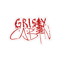 Grisly Cabin Red Drip Horror Stickers