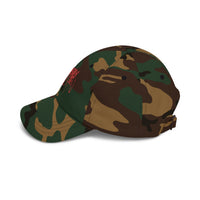 Grisly Cabin Red Drip Horror Dad Cap