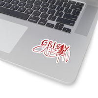 Grisly Cabin Red Drip Horror Stickers