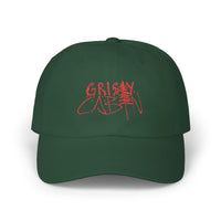 Grisly Cabin Red Drip Horror Dad Cap