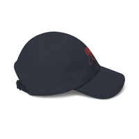 Grisly Cabin Red Drip Horror Dad Cap