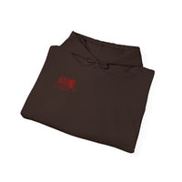Grisly Cabin Hoodie — Red Drip Horror
