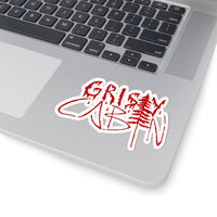 Grisly Cabin Red Drip Horror Stickers